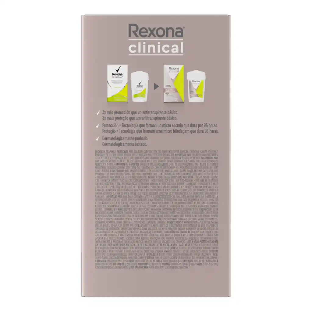Desodorante Rexona en Crema Mujer Clinical Stress Control x48g