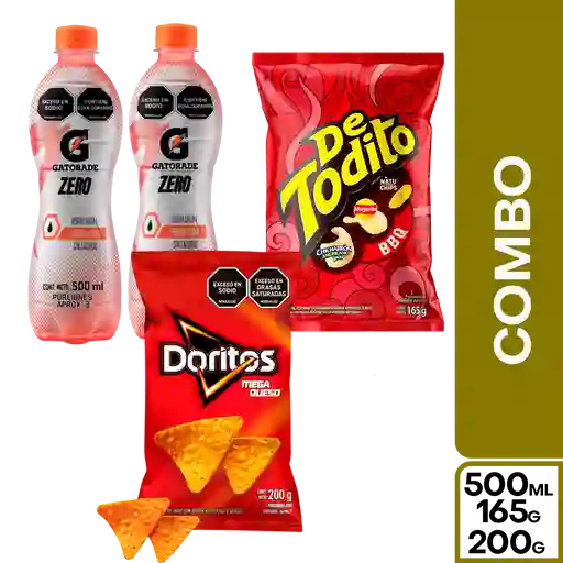 Combo Gatorade Fresa Kiwi + Doritos Snack de Maíz + De Todito