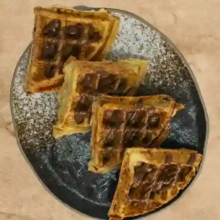 Waffle Pan de Yuca Nutella