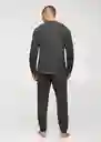 Pijama Night Set Gris Talla S Hombre Mango