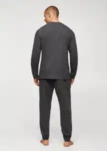 Pijama Night Set Gris Talla S Hombre Mango