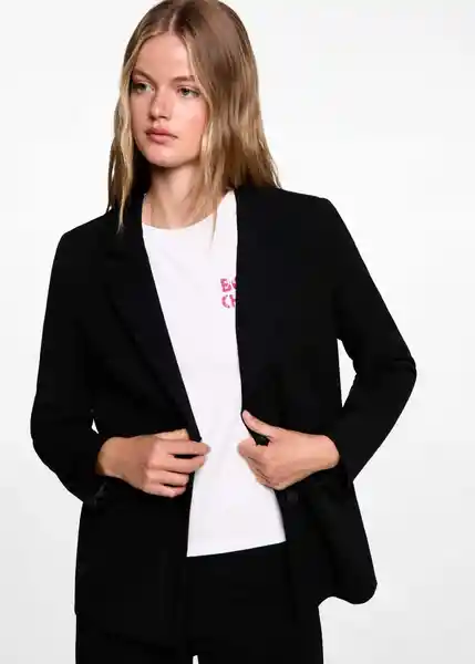 Saco Americana Trajen Negro Talla 23 Teen Niñas Mango