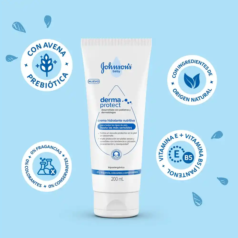 Crema Corporal Bebé JOHNSON'S Derma Protect x 200 ML