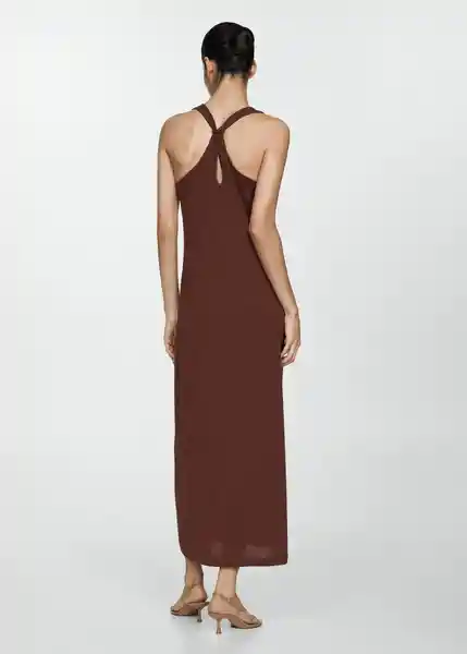 Vestido Mint Marron Talla L Mujer Mango