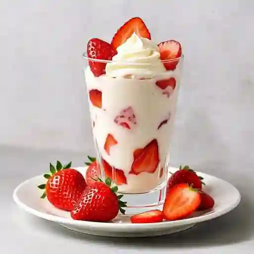 Vaso Fresas con Crema