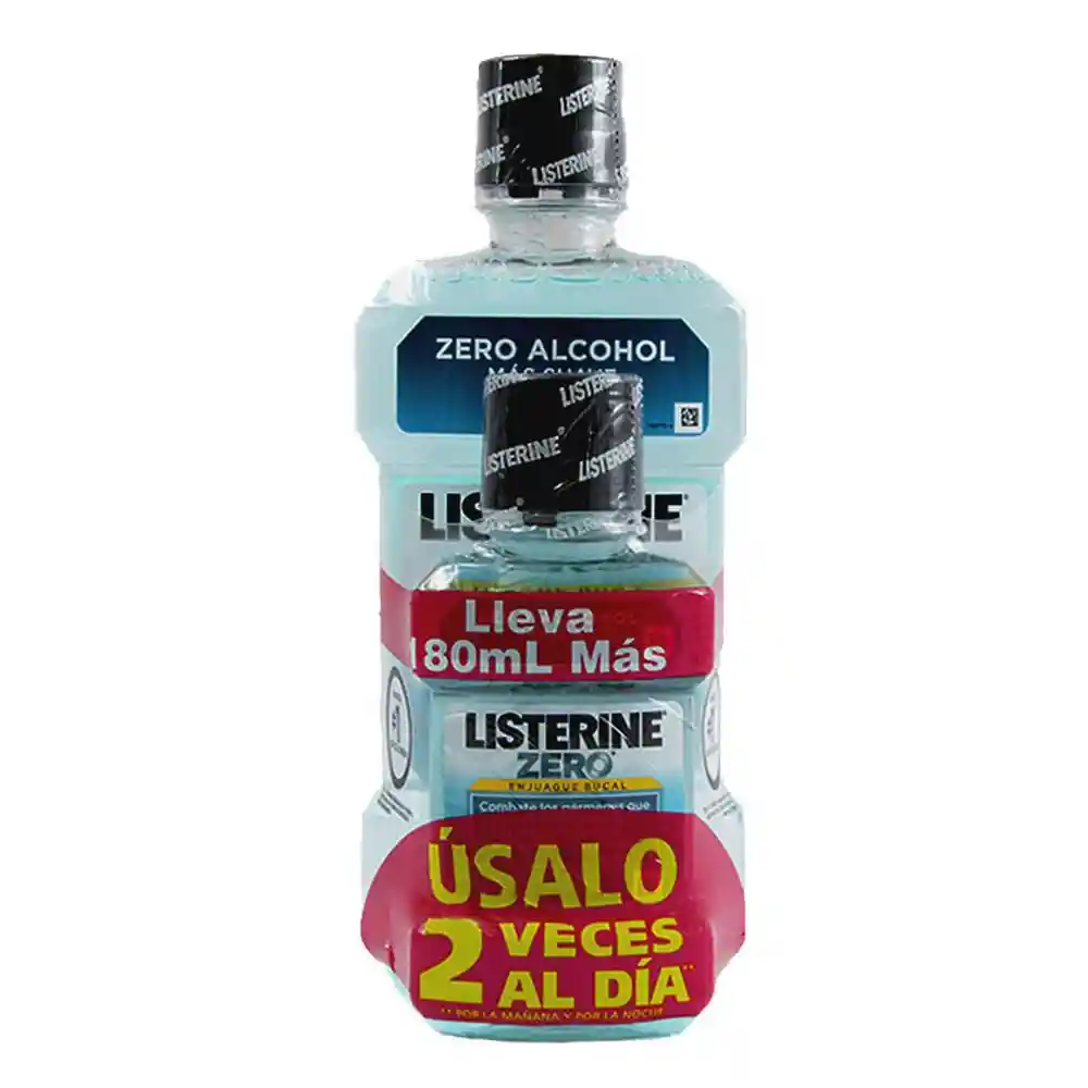 Listerine Enjuague Bucal Cool Mint Zero Alcohol Menta Suave