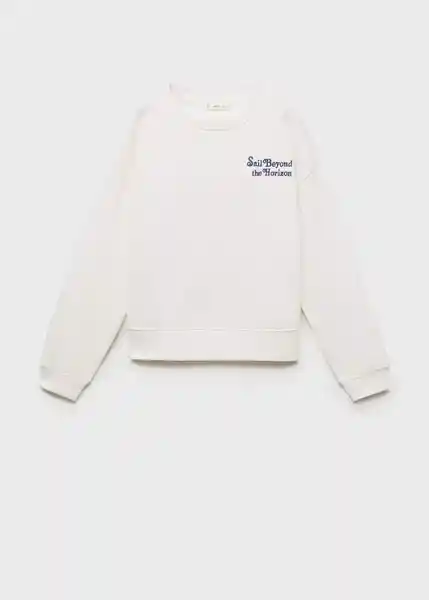 Sudadera Sail Off White Talla 14 Niñas Mango