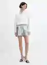 Short Moon-H Mujer Plata Talla S Mango