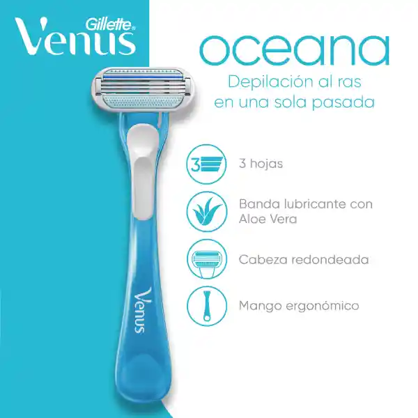 Gillette Venus Oceana Máquinas Desechables Para Depilación X 2