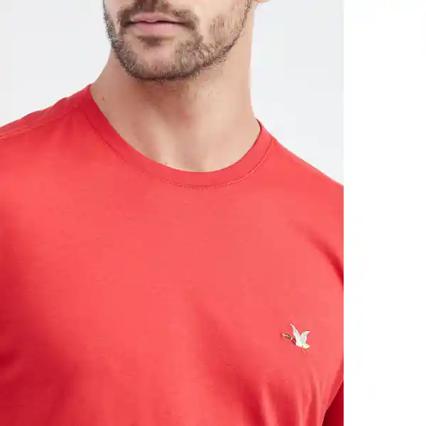 Camiseta Básica Cuello Hombre u Rojo Talla L Chevignon