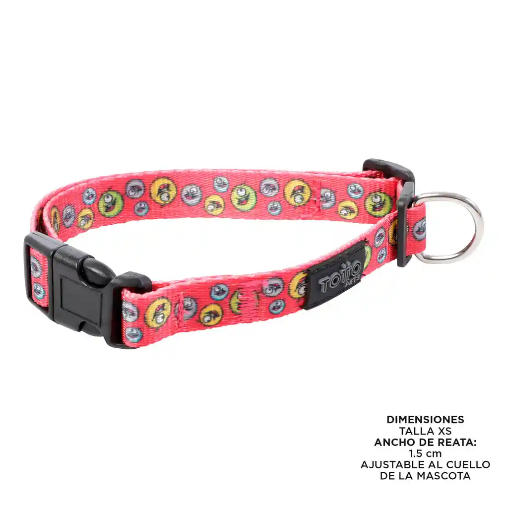 Totto Collar Ajustable Mylu Talla Xs Para Perro Rosado