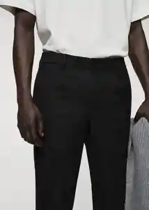 Pantalón Ares Negro Talla 44 Hombre Mango