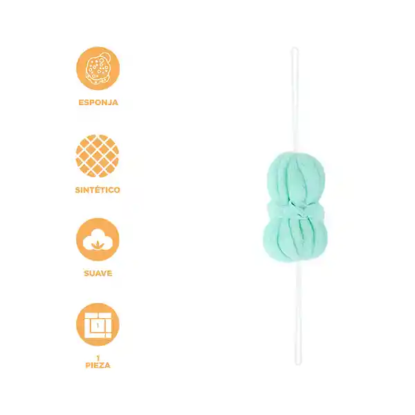 Esponja de Baño de Doble Bola Verde Claro Miniso