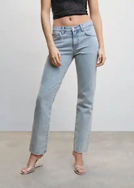 Jeans Camille Tejano Claro Talla 44 Mujer Mango