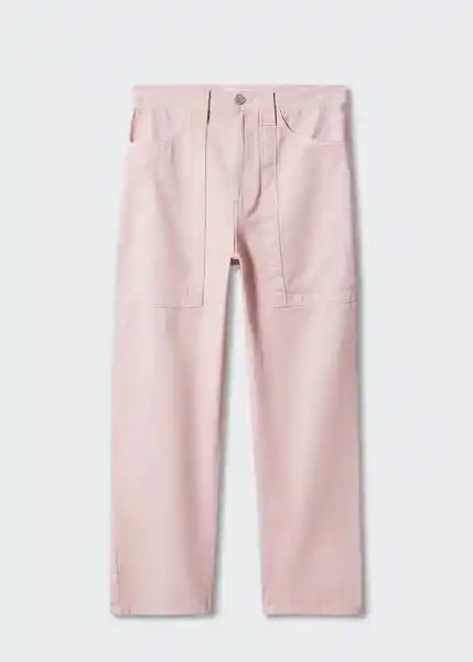 Pantalón Alessia Rosa Pastel Talla 34 Mujer Mango