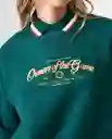 Buzo Mujer Verde Talla S 682G004_VER195220 Americanino
