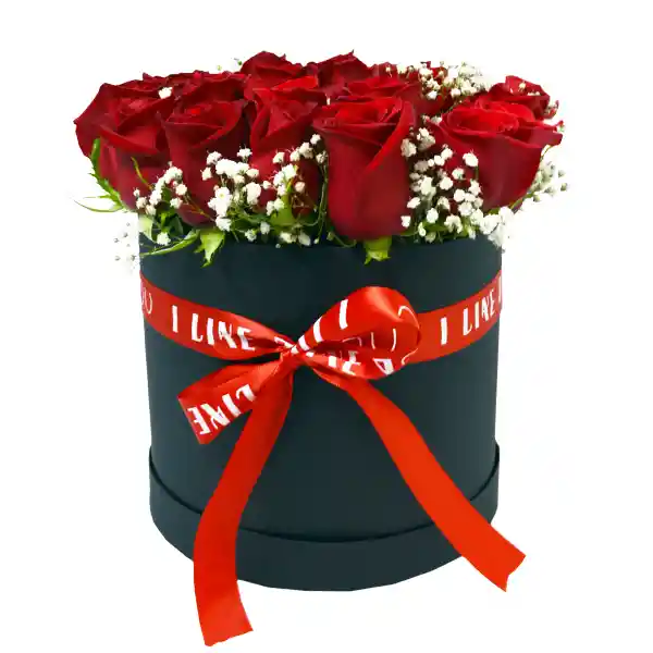 Caja Redonda 30 Rosas Rojas I Like You