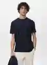 Camiseta Bellow Navy Talla S Hombre Mango