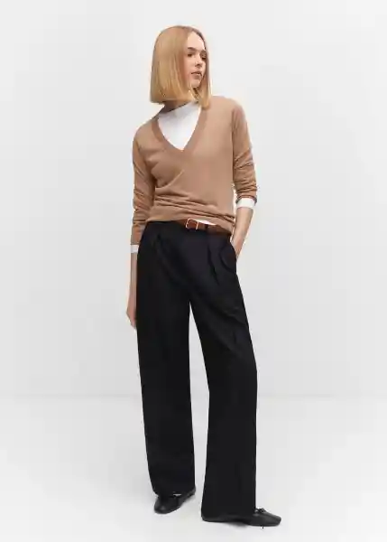 Jersey Luccav Camel Talla M Mujer Mango