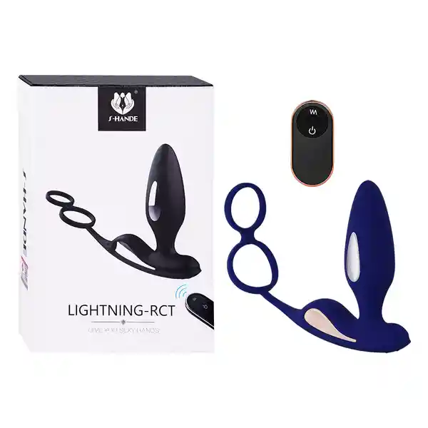 Shande Plug Anal Vibrador Electroestimulación a Control Remoto