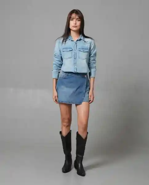 Short Mujer Azul Talla 10 253G005_AZU174021 Rifle