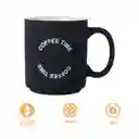 Taza de Cerámica de Coffee Time Negra 390 mL Miniso