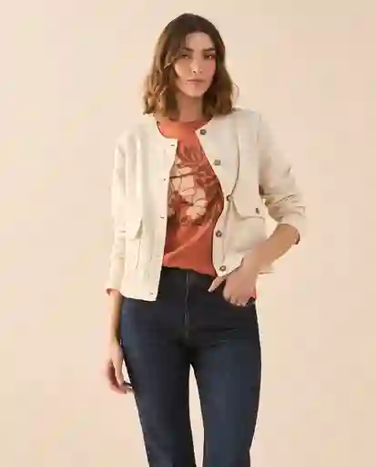 Camiseta Naranja Pétalo Medio Talla M 601G011 Esprit