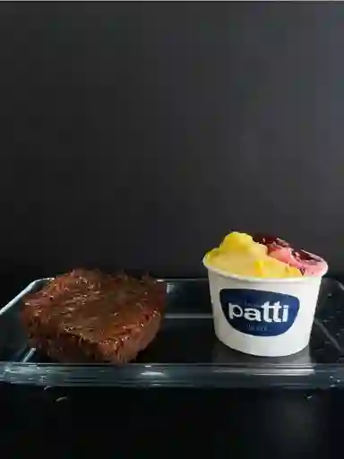 Combo gelato cero grande + brownie milo