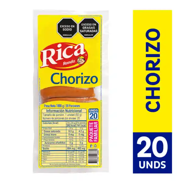 Rica Rondo Chorizo de Cerdo