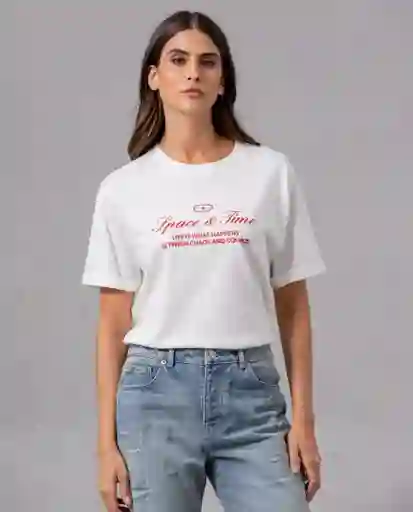 Camiseta Mujer Crudo Lana Claro Talla S 85362 Rifle
