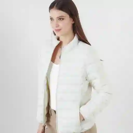 Chaqueta Cuello Alto Manga Larga Blanco Talla S 726108
