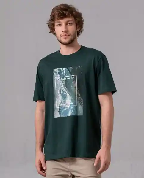 Camiseta Hombre Verde XXL 109F104_VER195513 Rifle