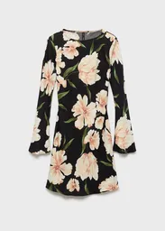 Vestido Saltin Negro Talla M Mujer Mango