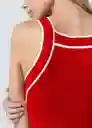 Esqueleto Tejido Mujer Rojo Adrenalina Medio T L 082G026 Naf Naf