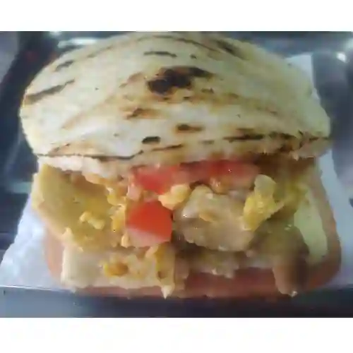 Arepa con Huevo y Champiñon