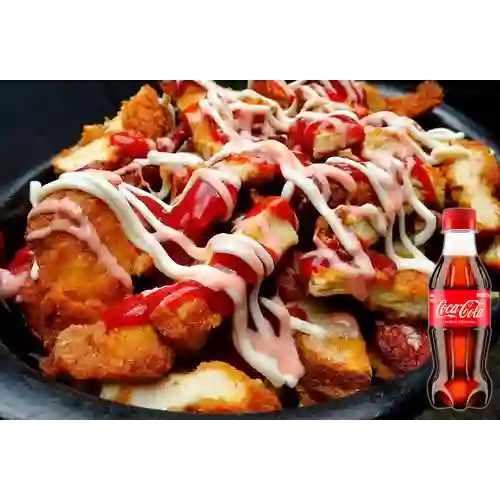 Combo Salchipapa Mega Especial +Cocacola Orig 250ML
