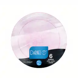 Darnel Plato 16 cm Cristal Rosado