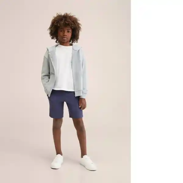 Bermudas Slub Navy Talla 13 Niños Mango