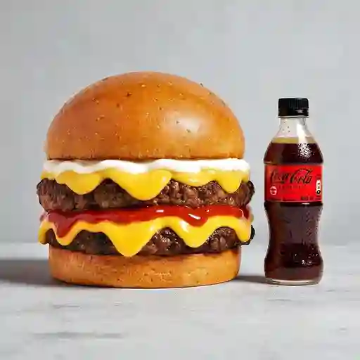 Combo Doublecheese Burger + Coca Cola Sin Azúcar 400 ml