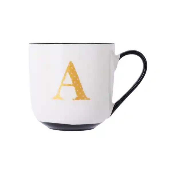 Taza de Cerámica Negra 430 mL Serie Miniso