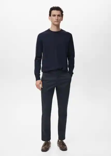 Pantalón Prato Navy Talla 40 Hombre Mango