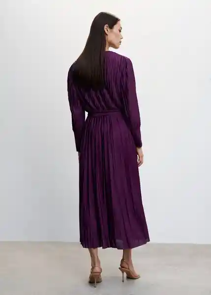 Vestido Eleni-A Morado Talla XS Mujer Mango