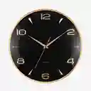 Present Time Reloj de Pared Mecanismo Silencioso Sienna Negro