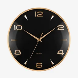 Present Time Reloj de Pared Mecanismo Silencioso Sienna Negro