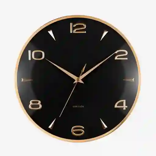 Present Time Reloj de Pared Mecanismo Silencioso Sienna Negro