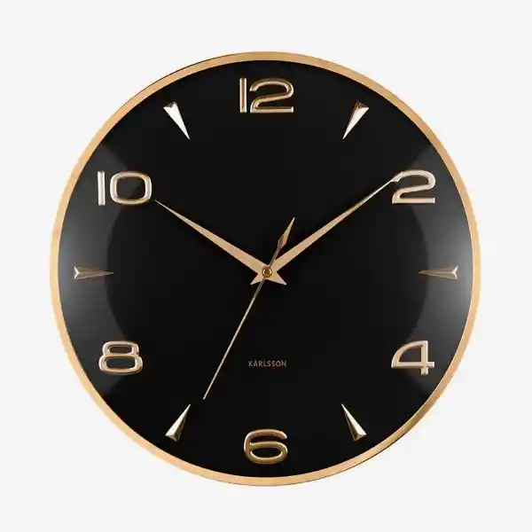 Present Time Reloj de Pared Mecanismo Silencioso Sienna Negro