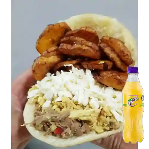 Combo Arepa Rellena 4 + Quatro Original 400ML
