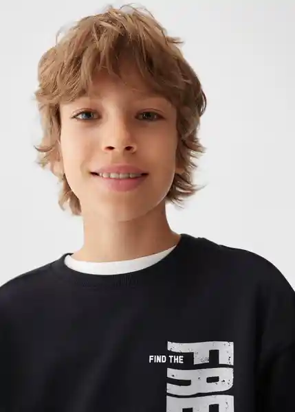 Sudadera Albert51 Negro Talla 08 Niños Mango