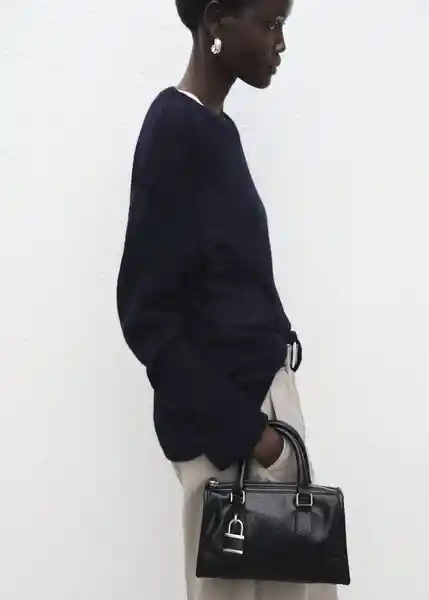 Jersey Pili Marino Talla M Mujer Mango