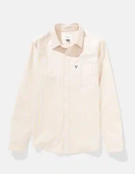 Camisa Hombre Beige Talla: MEDIUM 2830212 American Eagle